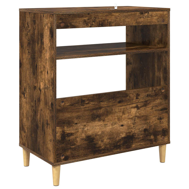 Pladespillerstand Røget eg 71 x 39,5 x 83 cm Konstrueret træ