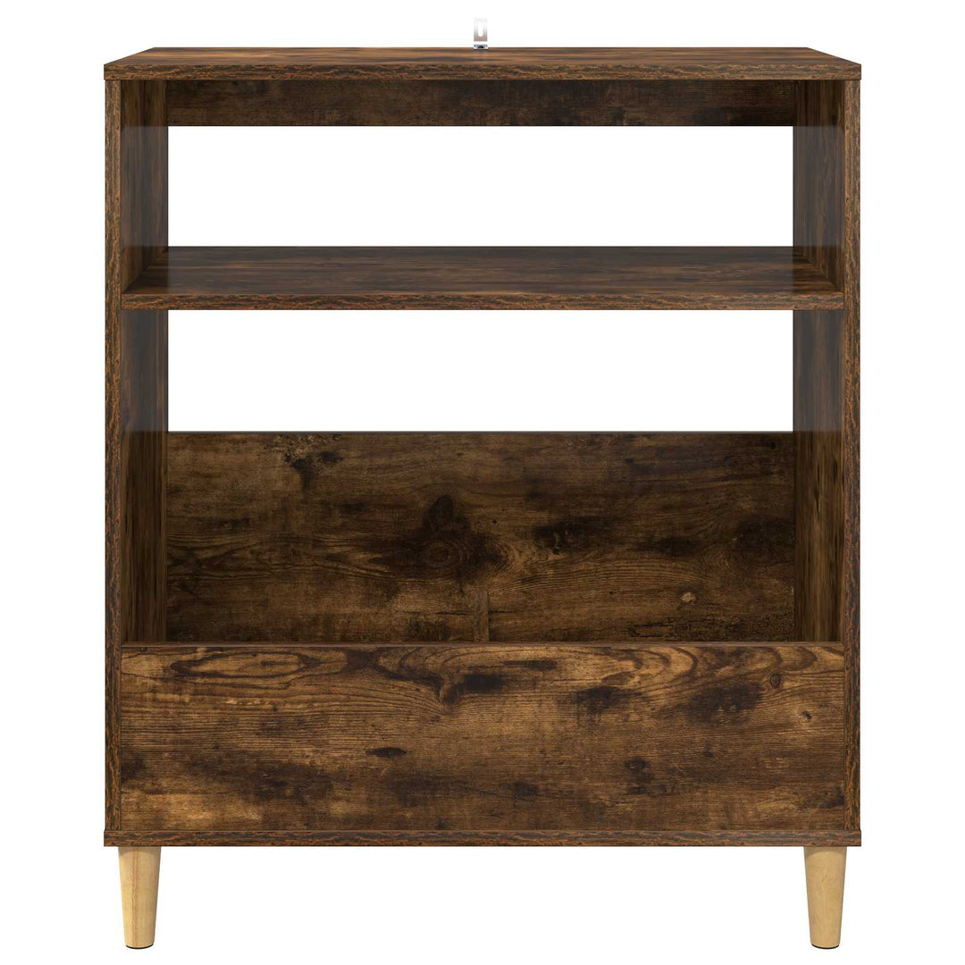 Pladespillerstand Røget eg 71 x 39,5 x 83 cm Konstrueret træ