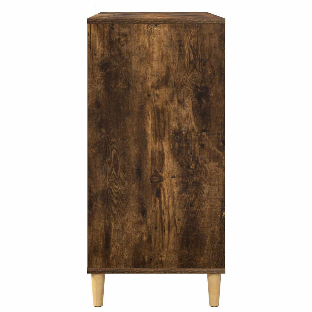 Pladespillerstand Røget eg 71 x 39,5 x 83 cm Konstrueret træ