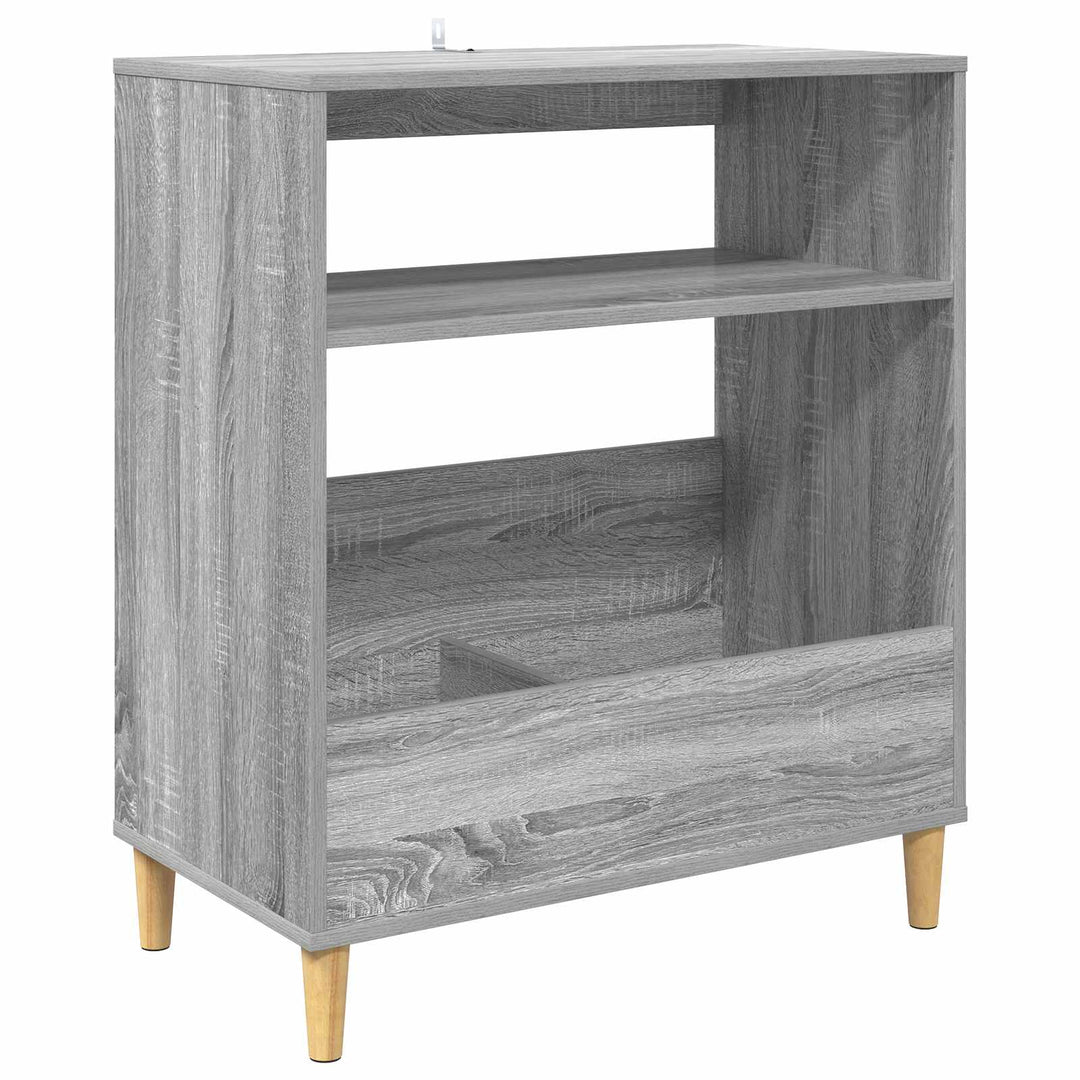 Pladespillerstand Grå Sonoma 71 x 39,5 x 83 cm Konstrueret træ