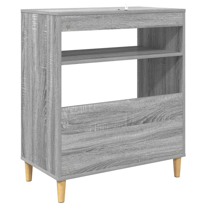 Pladespillerstand Grå Sonoma 71 x 39,5 x 83 cm Konstrueret træ