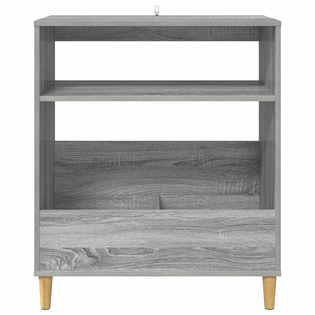 Pladespillerstand Grå Sonoma 71 x 39,5 x 83 cm Konstrueret træ