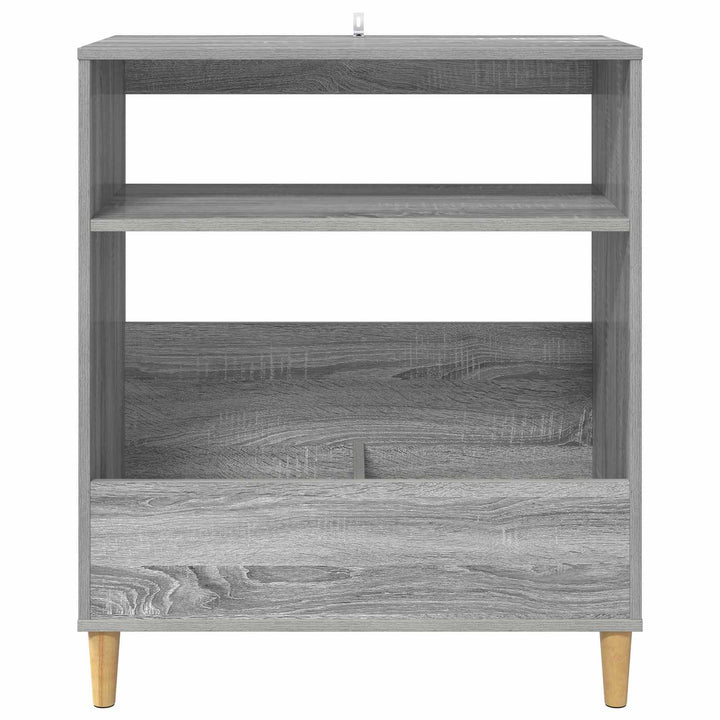 Pladespillerstand Grå Sonoma 71 x 39,5 x 83 cm Konstrueret træ