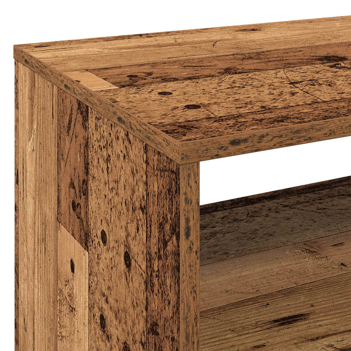 Pladespillerstand Egetræ 71 x 39,5 x 83 cm Konstrueret træ