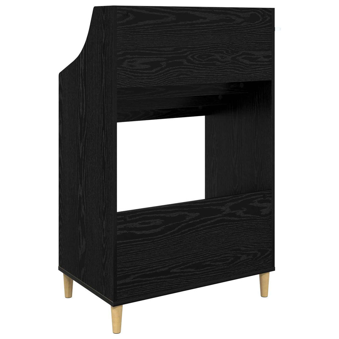 Mediehylle Sort eg 70,5 x 46 x 112 cm Konstrueret træ
