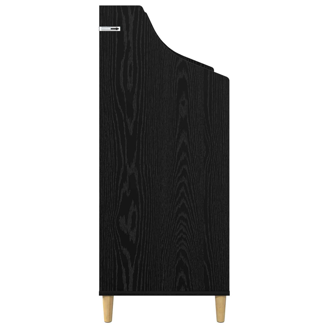 Mediehylle Sort eg 70,5 x 46 x 112 cm Konstrueret træ