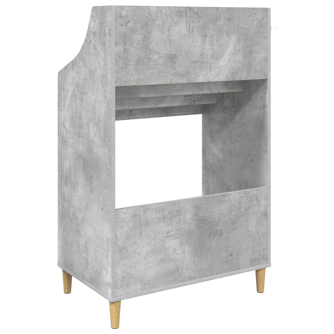 Mediehylle Betongrå 70,5 x 46 x 112 cm Konstrueret træ
