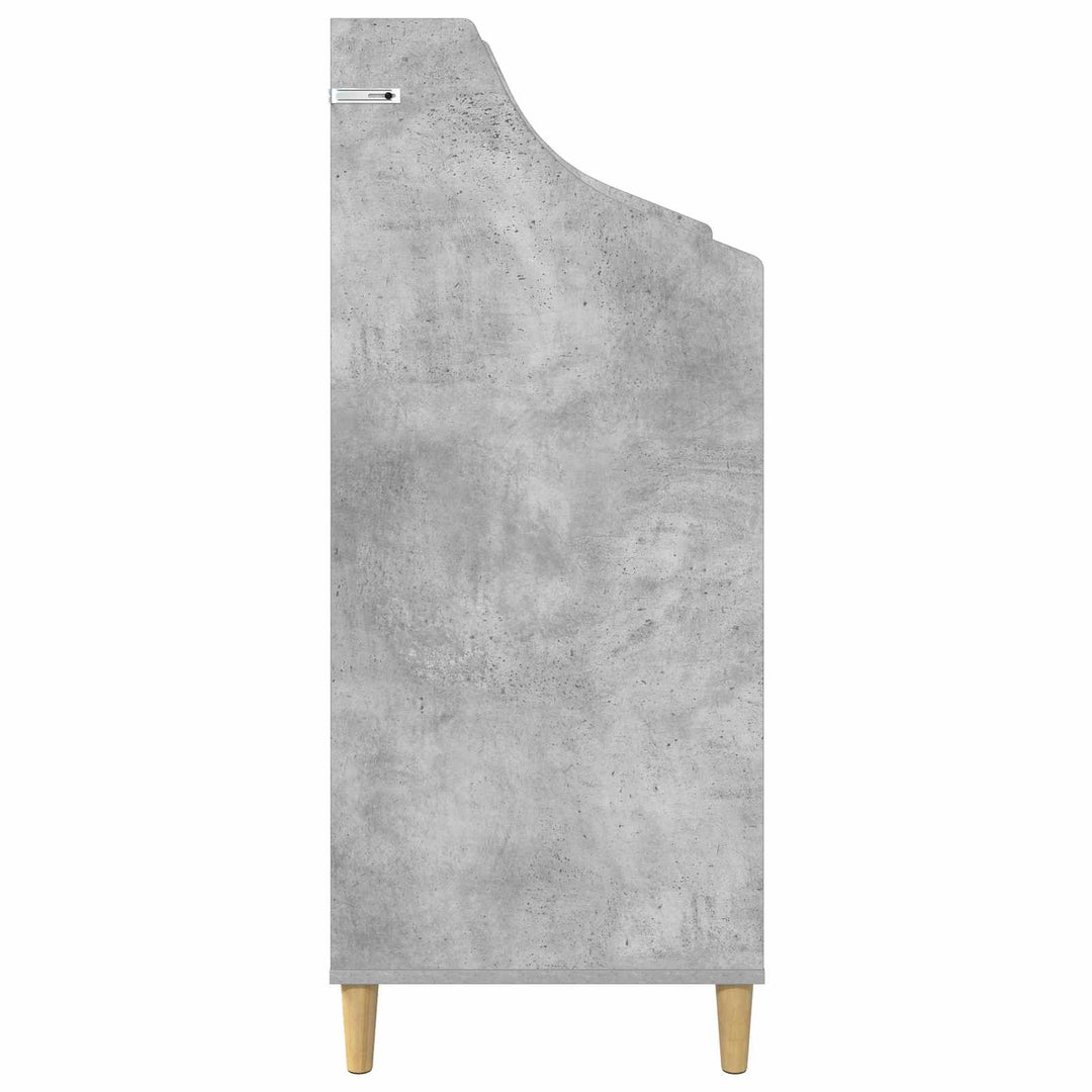 Mediehylle Betongrå 70,5 x 46 x 112 cm Konstrueret træ