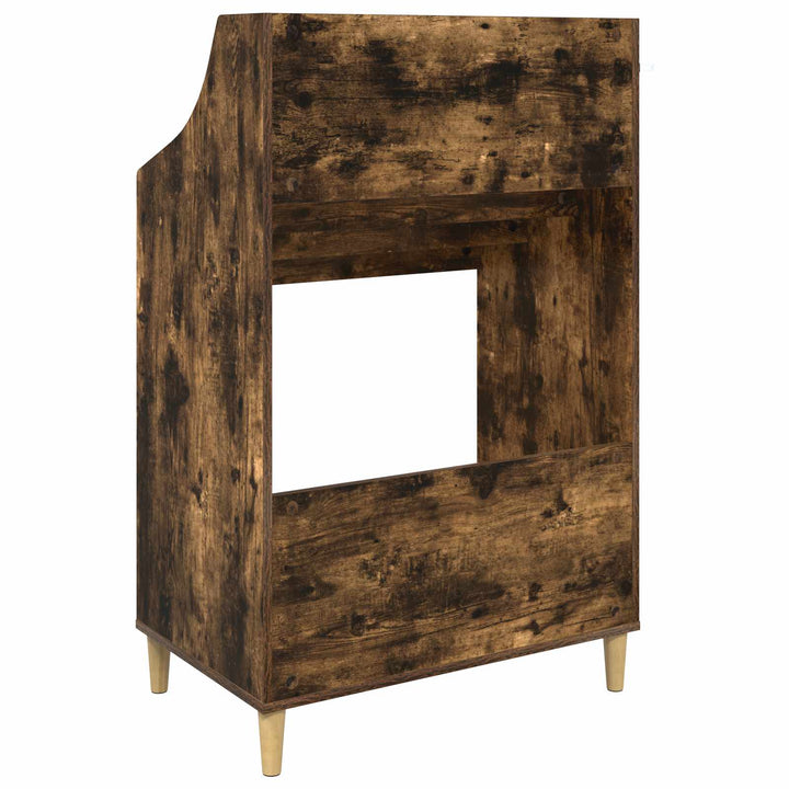 Mediehylle Røget eg 70,5 x 46 x 112 cm Konstrueret træ