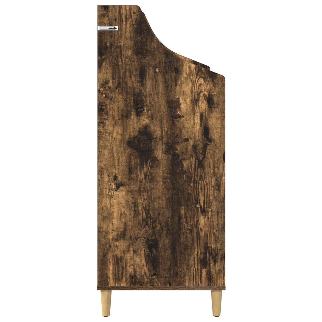 Mediehylle Røget eg 70,5 x 46 x 112 cm Konstrueret træ
