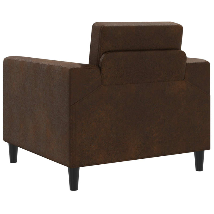 Lænestol Brun Faux Suede Læder