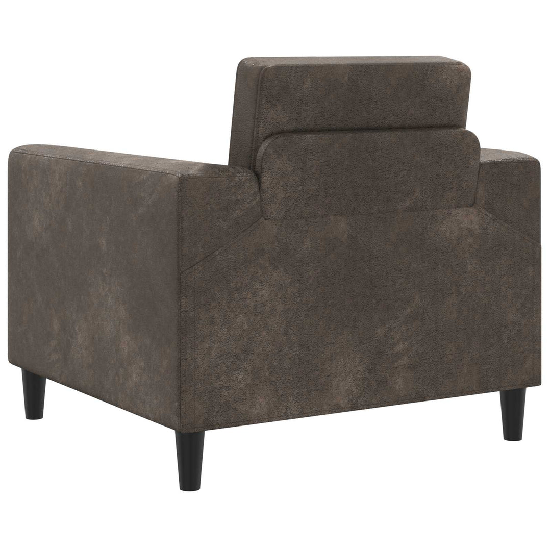 Lænestol Mørkegrå Faux Suede Læder