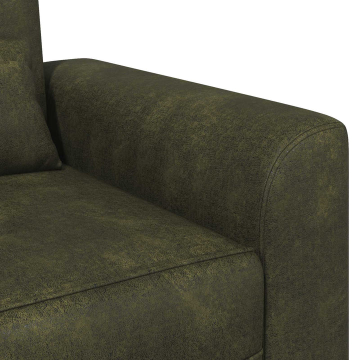 Lænestol Army Grøn Faux Suede Læder