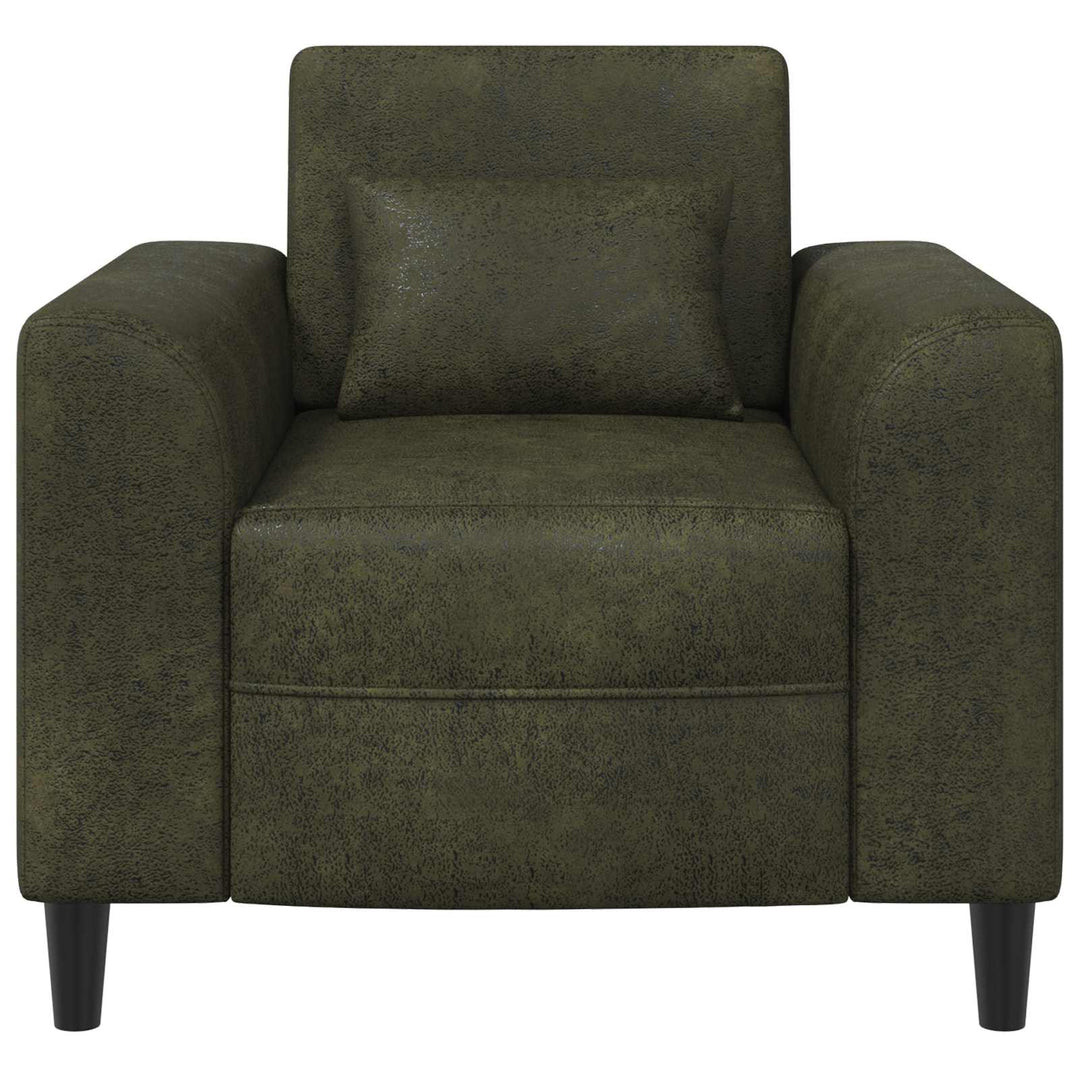 Lænestol Army Grøn Faux Suede Læder