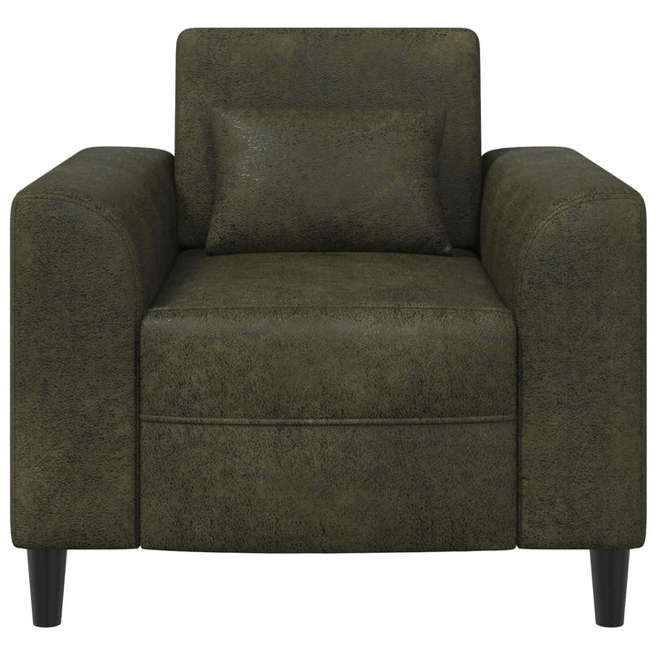 Lænestol Army Grøn Faux Suede Læder