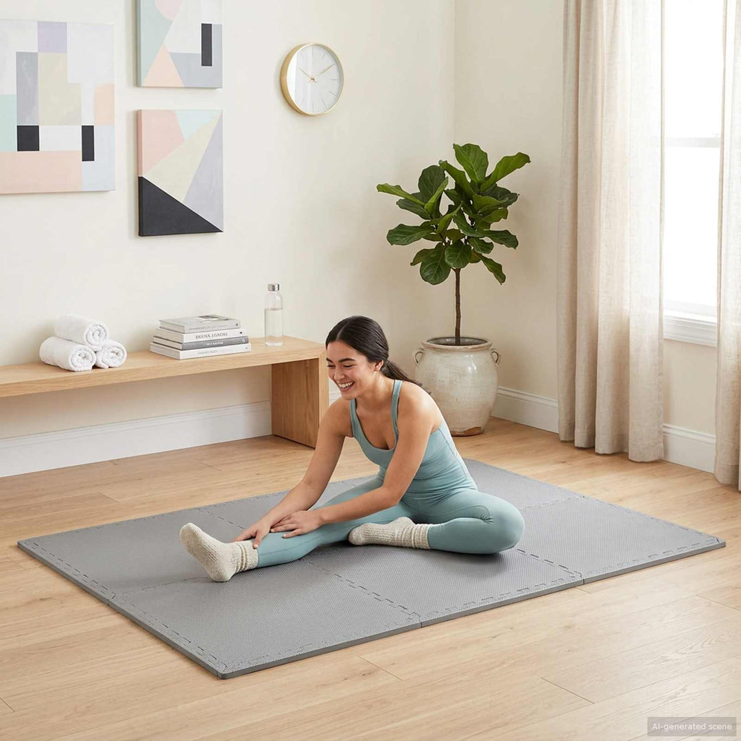 Gulvmåtter 12 pcs Grå 4,32 m² EVA skum