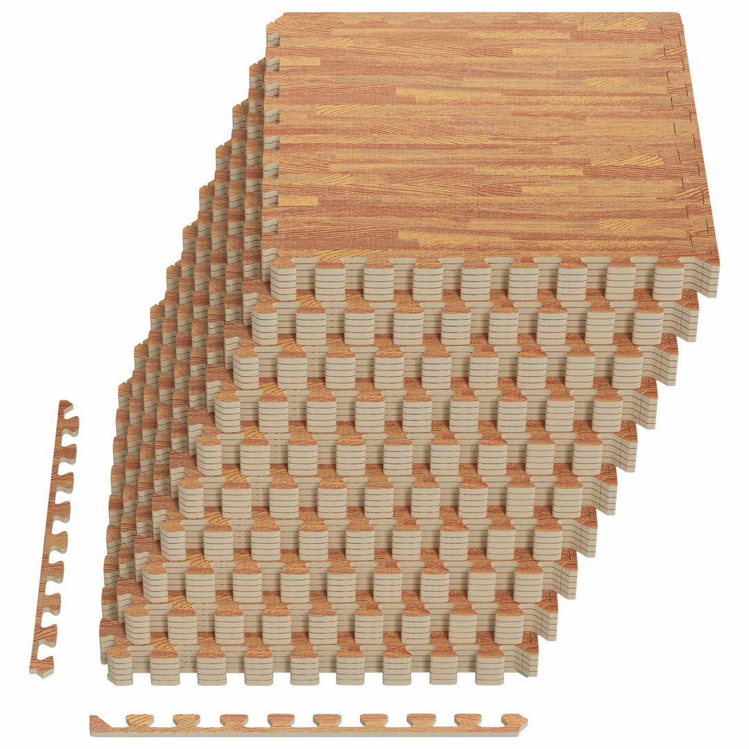 Gulvmåtter 50 pcs træ 18 m² EVA skum