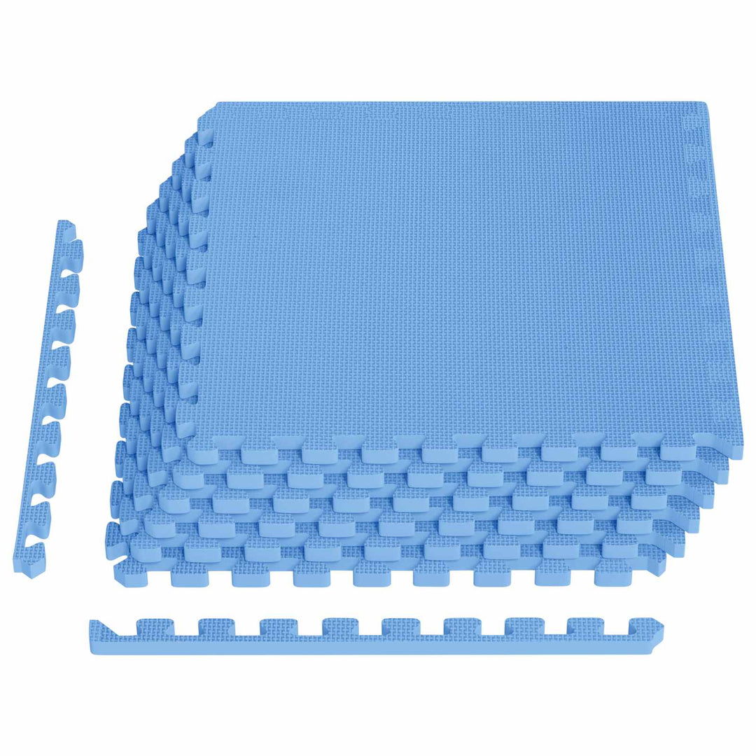 Gulvmåtter 6 pcs Blå 2,16 m² EVA skum