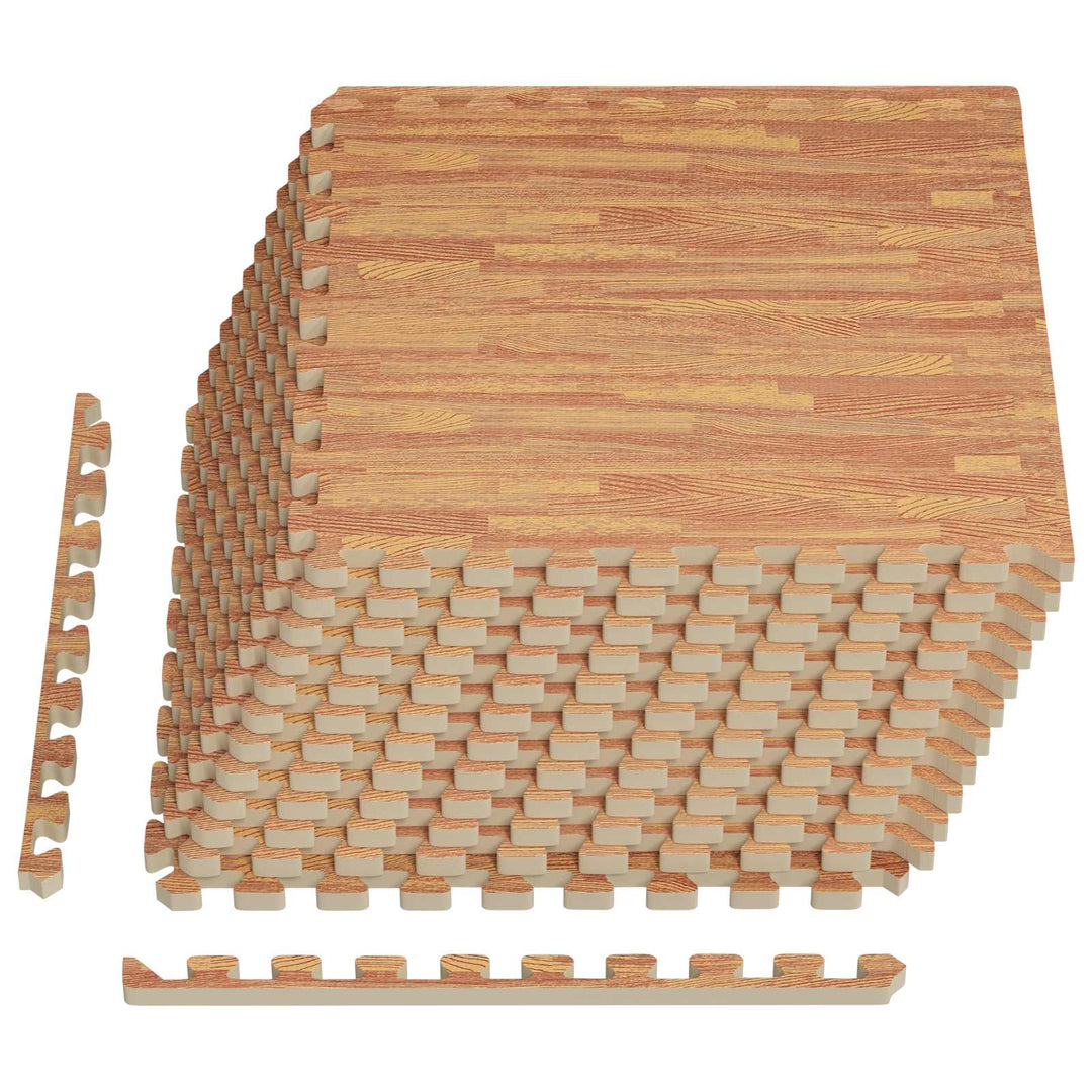 Gulvmåtter 12 pcs træ 4,32 m² EVA skum