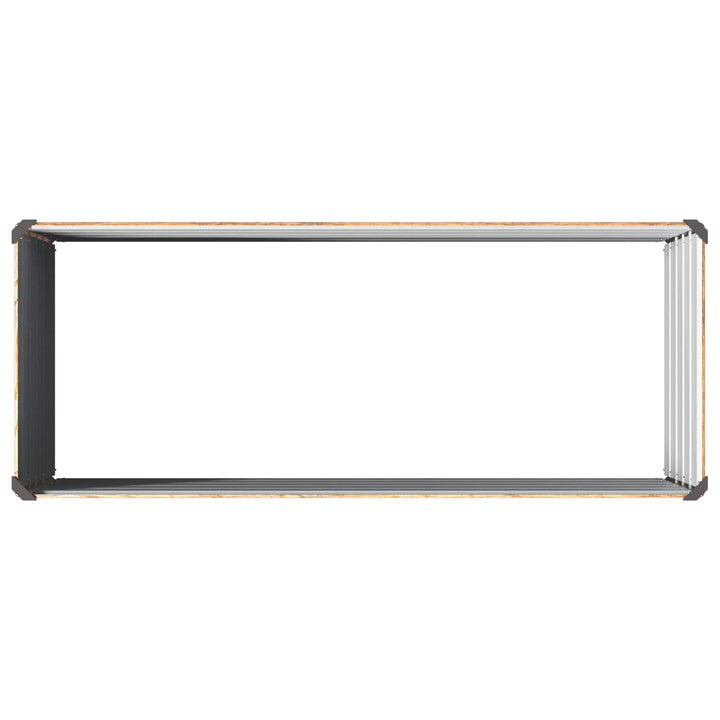 Hævet Havebed Træbrun 100 x 40 x 55 cm koldvalset stål