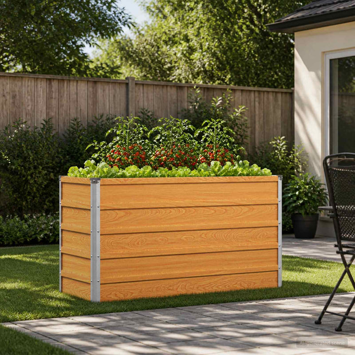 Hævet Havebed Naturfarvet 100 x 40 x 55 cm koldvalset stål