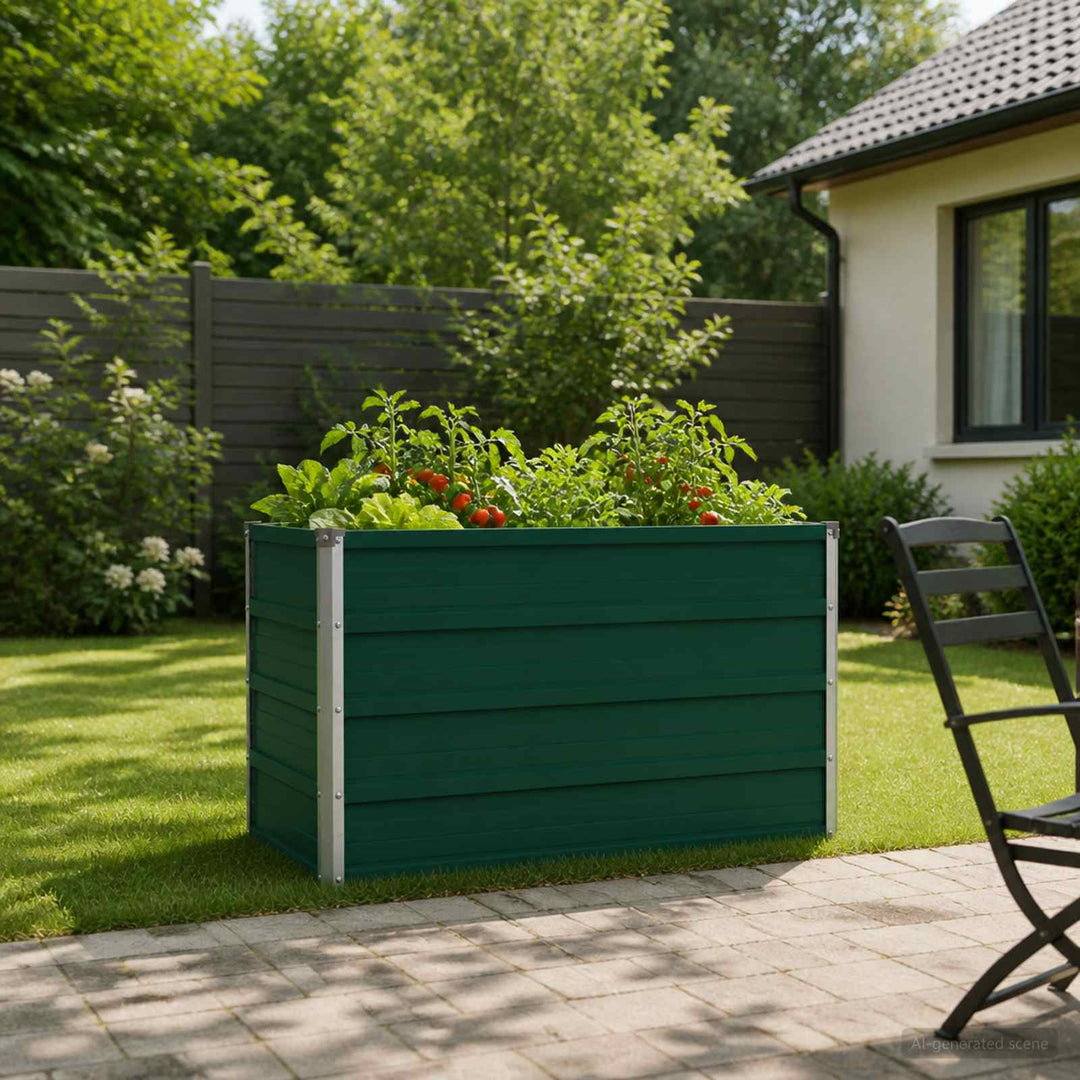 Hævet Havebed Grøn 100 x 40 x 55 cm koldvalset stål