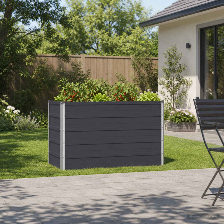 Hævet Havebed Antracit 100 x 40 x 55 cm koldvalset stål