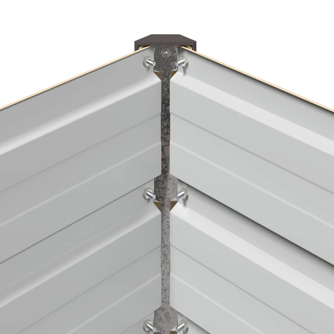 Hævet Havebed Elfenben 100 x 40 x 55 cm koldvalset stål