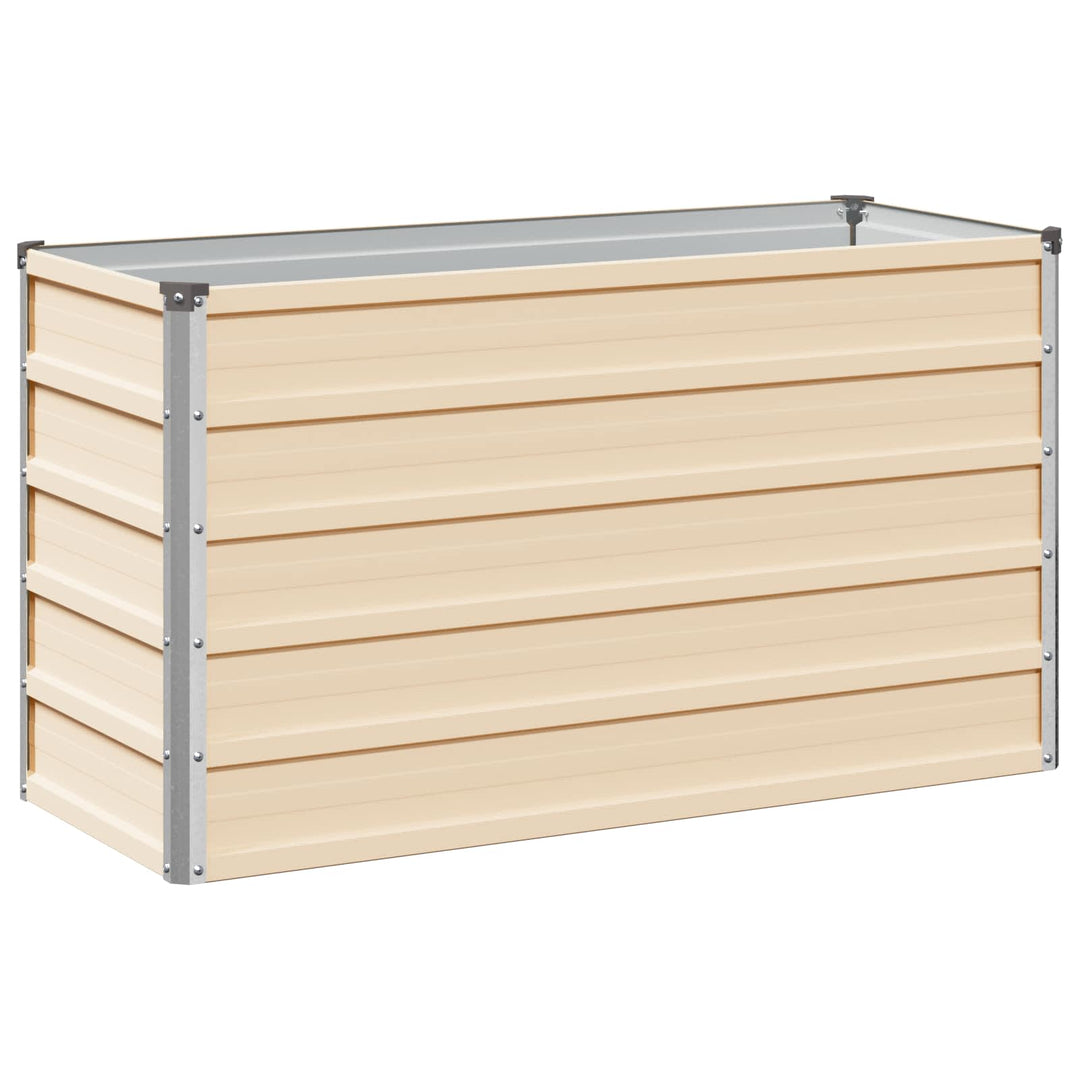 Hævet Havebed Elfenben 100 x 40 x 55 cm koldvalset stål