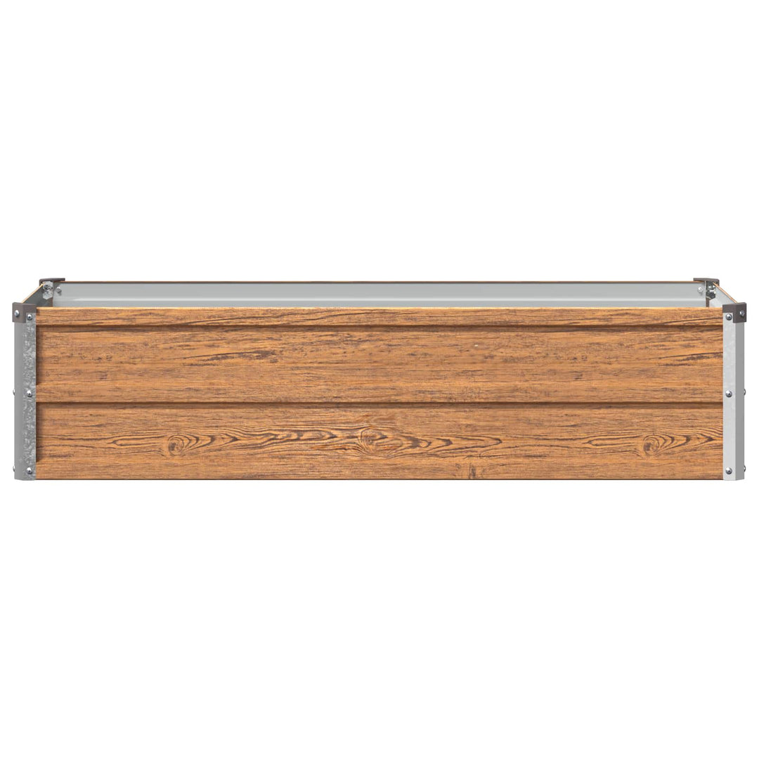 Hævet Havebed Træbrun 100 x 40 x 24 cm koldvalset stål