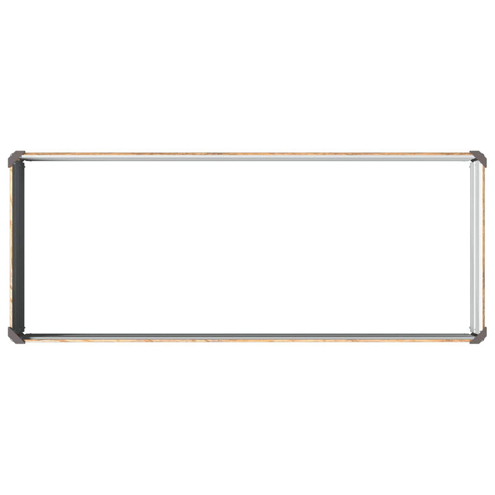 Hævet Havebed Træbrun 100 x 40 x 24 cm koldvalset stål