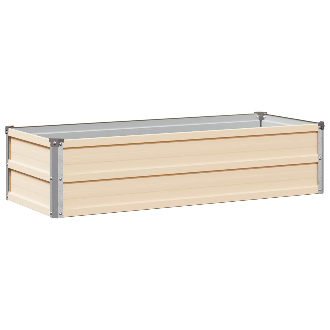 Hævet Havebed Elfenben 100 x 40 x 24 cm koldvalset stål