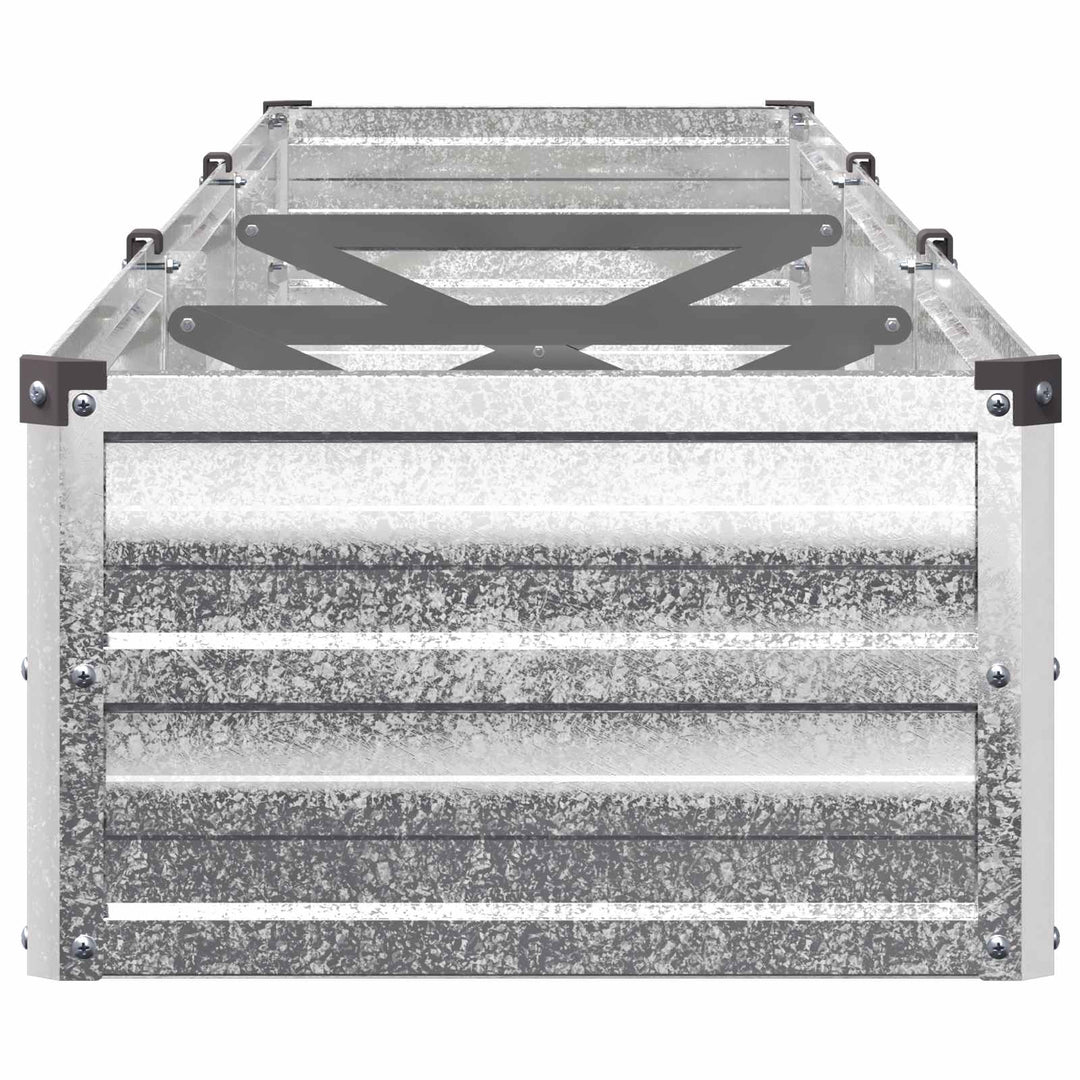 Hævet Havebed Sølv 240 x 40 x 24 cm galvaniseret