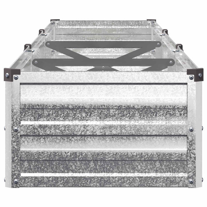 Hævet Havebed Sølv 240 x 40 x 24 cm galvaniseret
