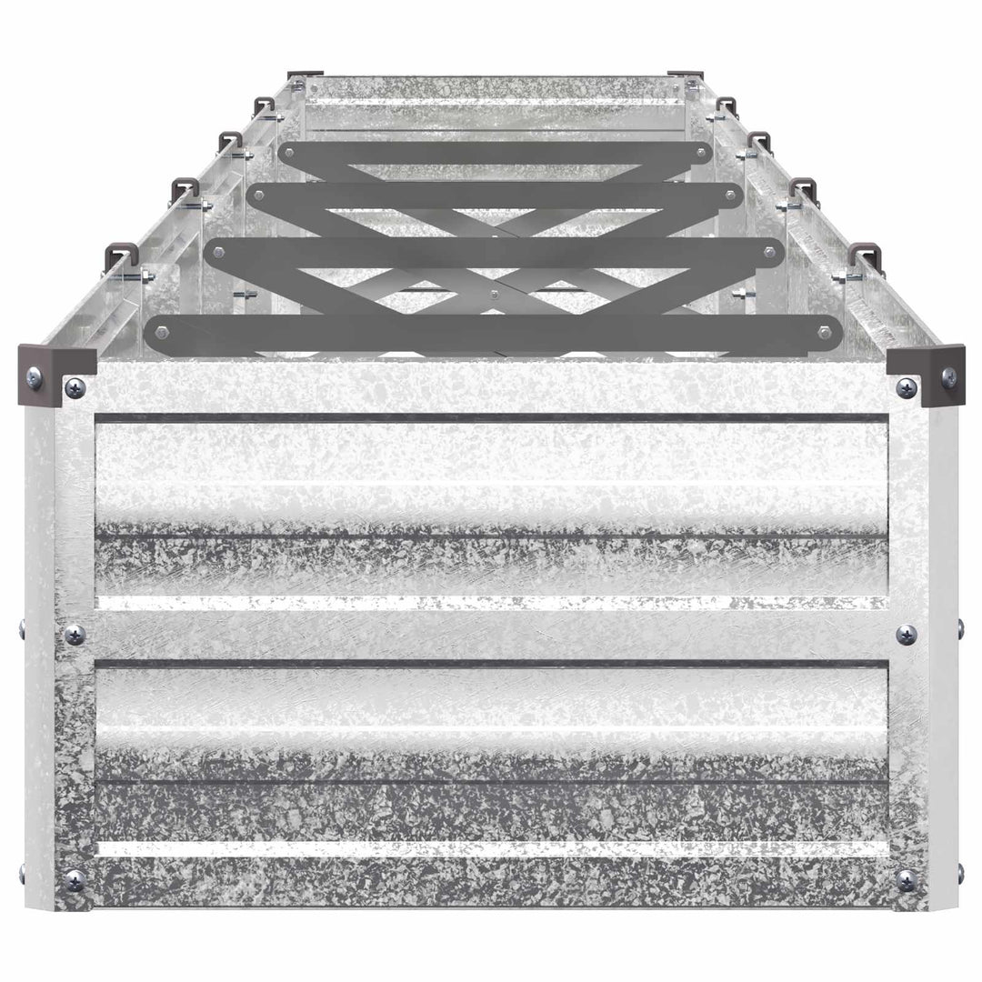 Hævet Havebed Sølv 400 x 40 x 24 cm galvaniseret