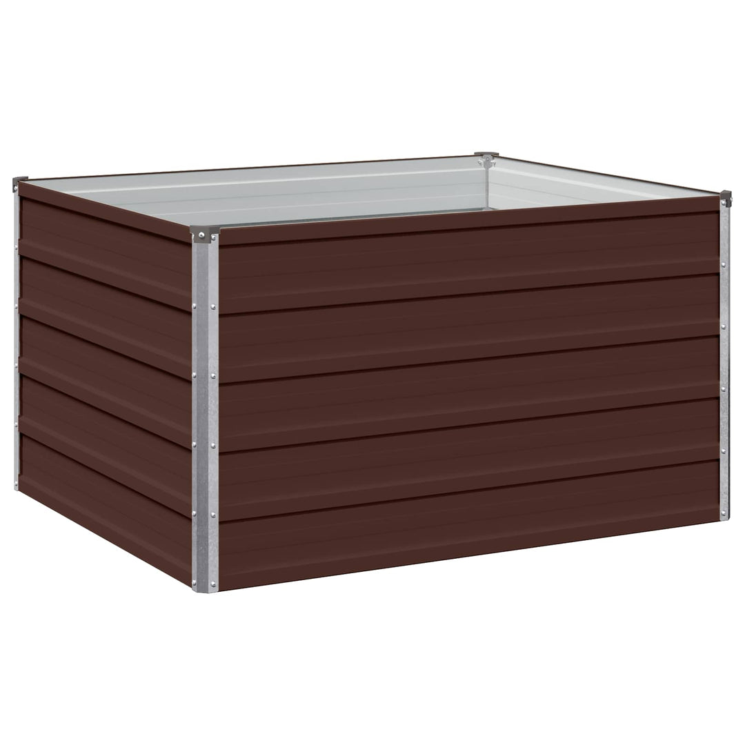 Hævet Havebed Brun 100 x 80 x 55 cm koldvalset stål