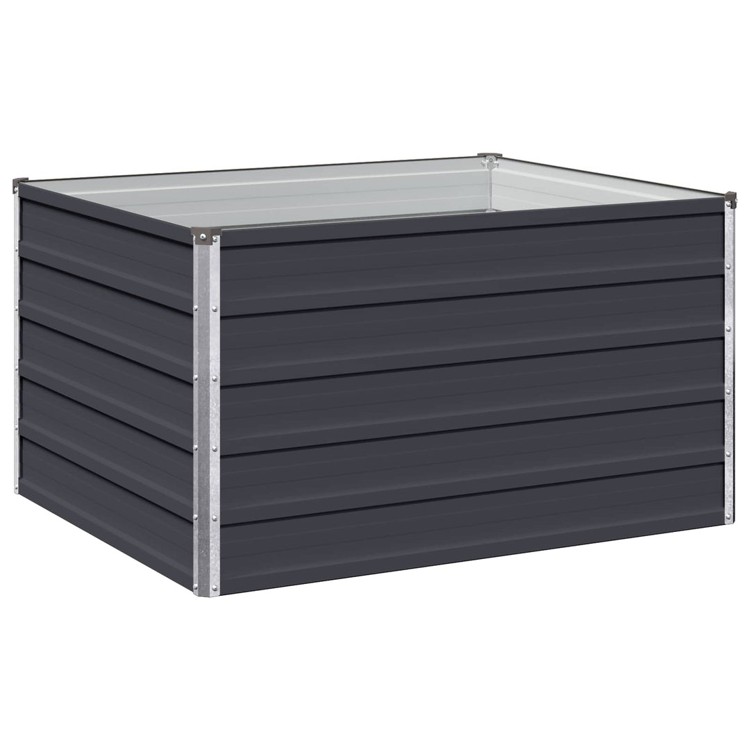 Hævet Havebed Antracit 100 x 80 x 55 cm koldvalset stål