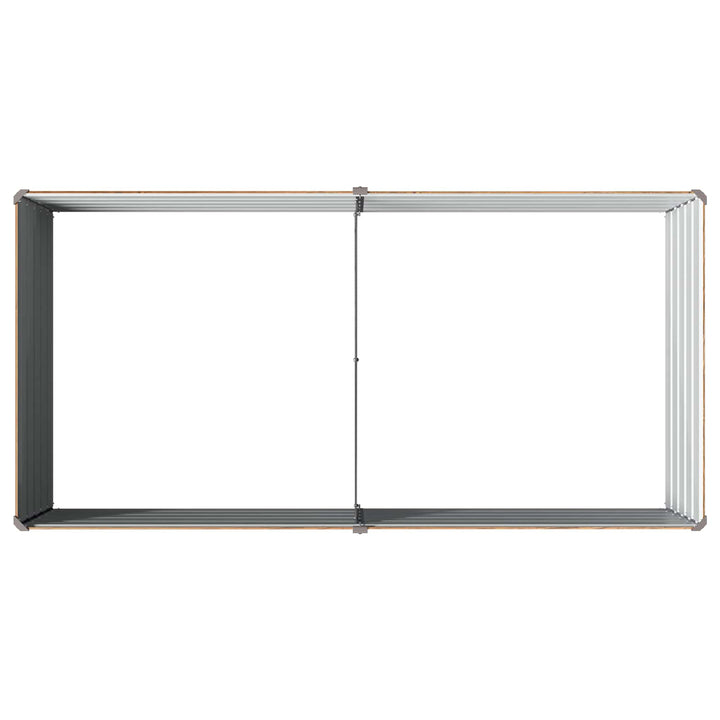 Hævet Havebed Træbrun 160 x 80 x 55 cm koldvalset stål