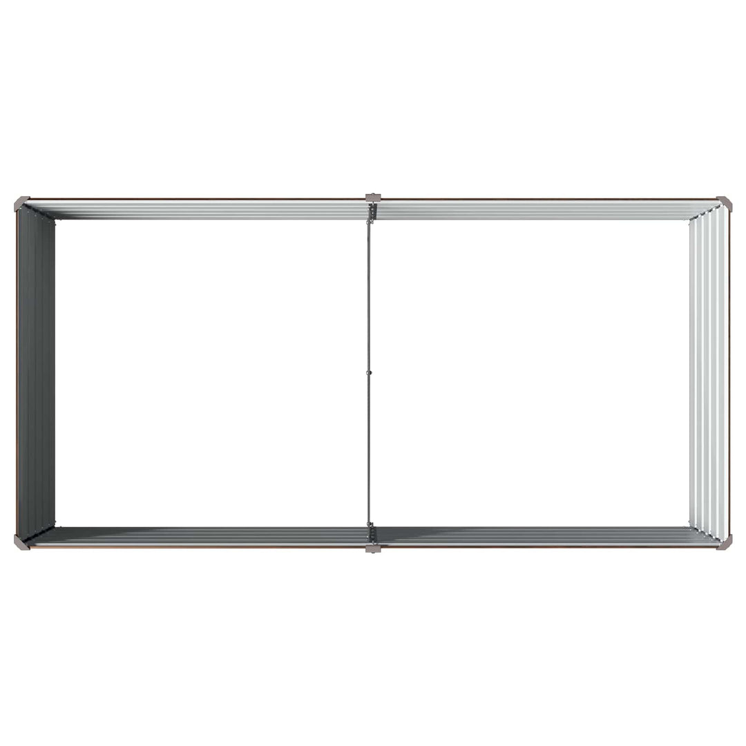 Hævet Havebed Sort 160 x 80 x 55 cm koldvalset stål