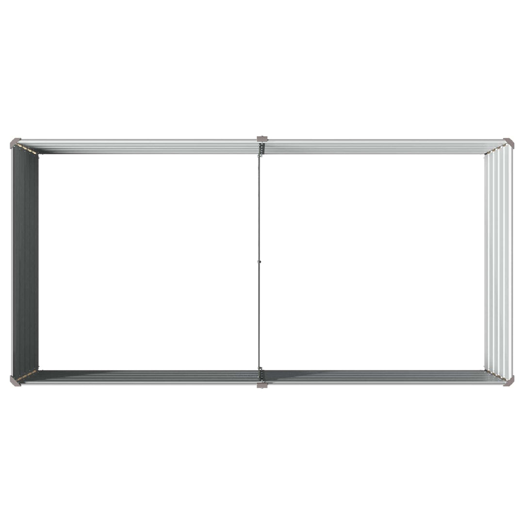 Hævet Havebed Grå 160 x 80 x 55 cm koldvalset stål