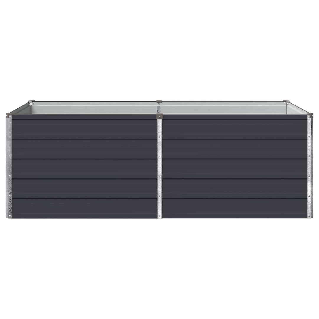 Hævet Havebed Antracit 160 x 80 x 55 cm koldvalset stål