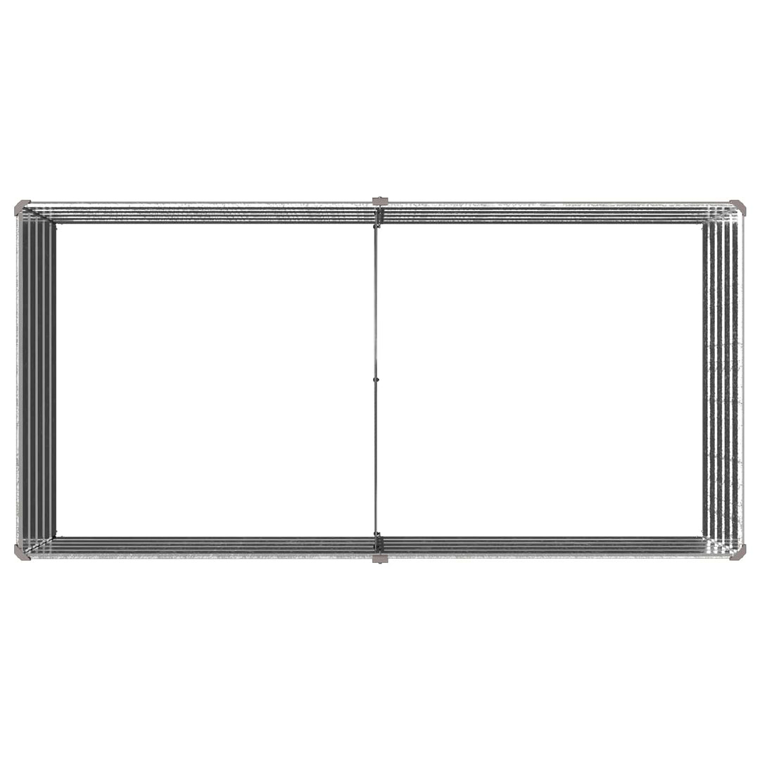Hævet Havebed Sølv 160 x 80 x 55 cm galvaniseret