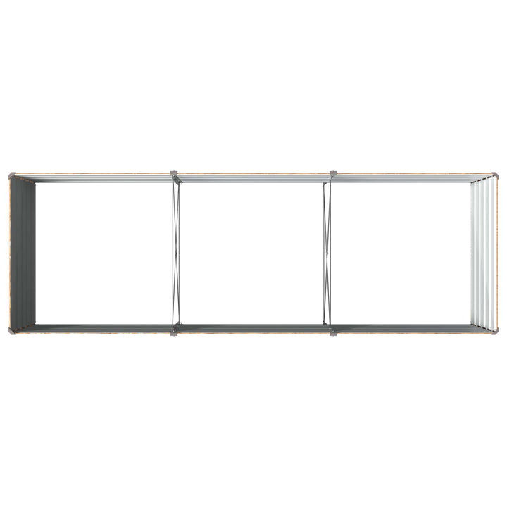 Hævet Havebed Træbrun 240 x 80 x 55 cm koldvalset stål