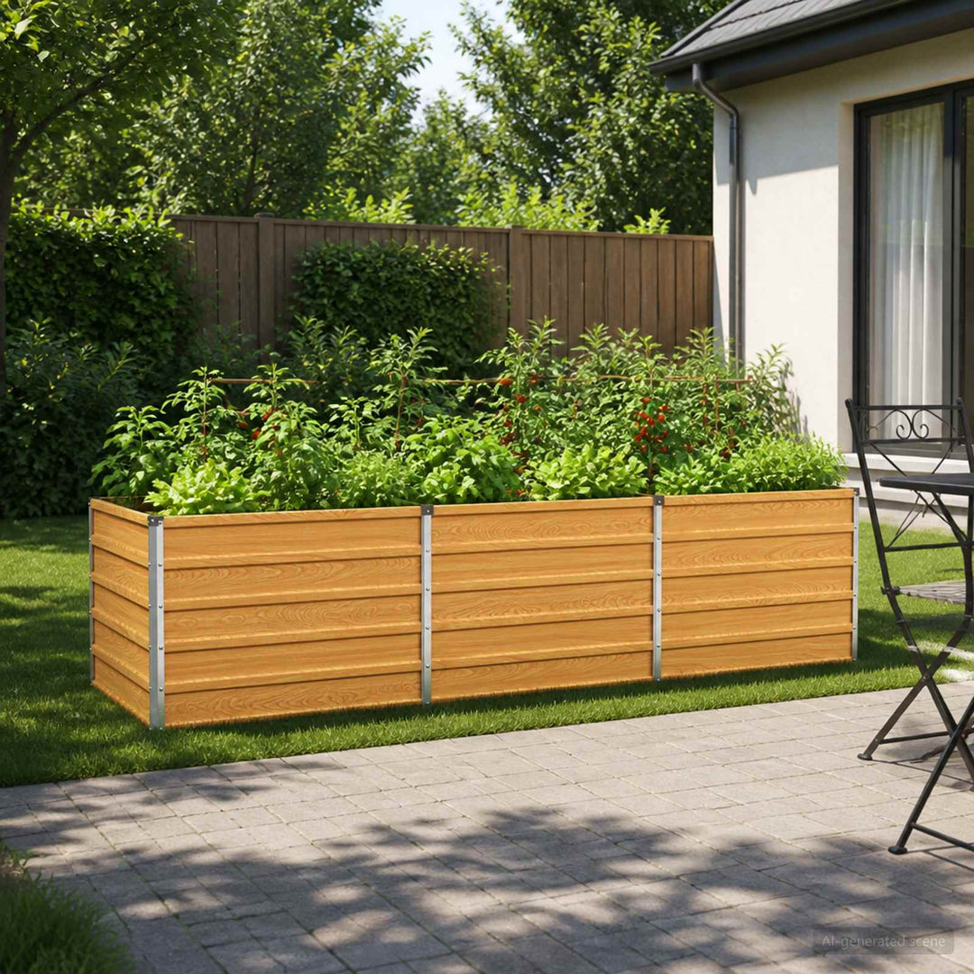 Hævet Havebed Naturfarvet 240 x 80 x 55 cm koldvalset stål