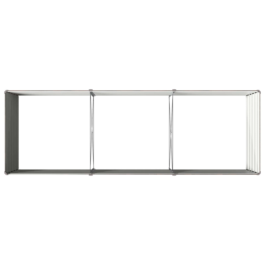 Hævet Havebed Sort 240 x 80 x 55 cm koldvalset stål