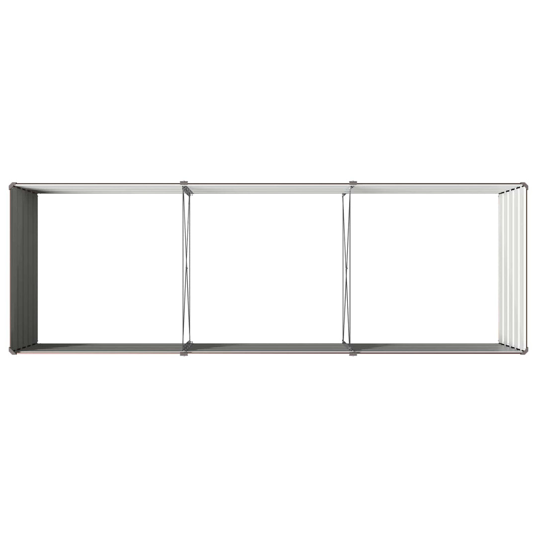 Hævet Havebed Brun 240 x 80 x 55 cm koldvalset stål