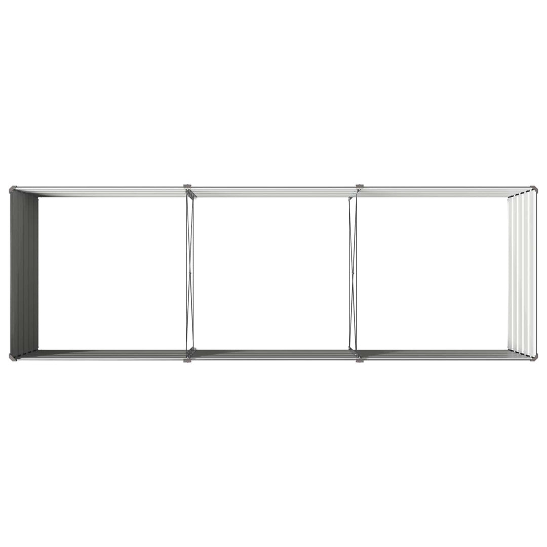 Hævet Havebed Antracit 240 x 80 x 55 cm koldvalset stål