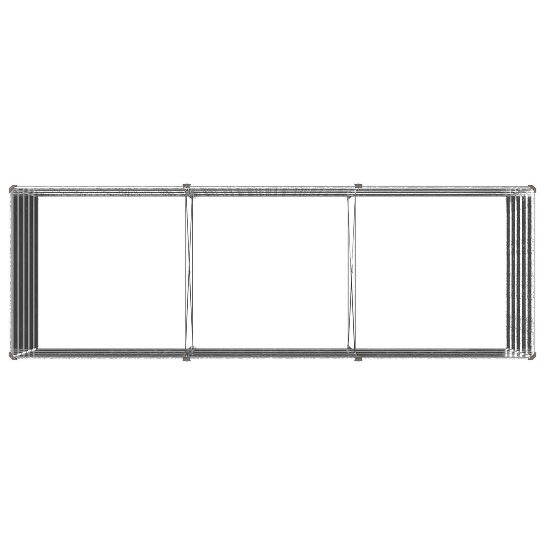 Hævet Havebed Sølv 240 x 80 x 55 cm galvaniseret