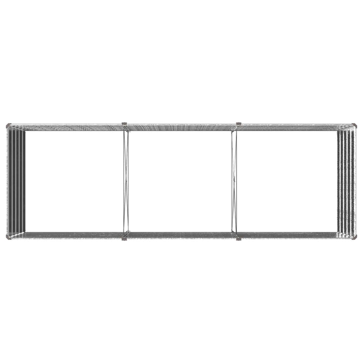 Hævet Havebed Sølv 240 x 80 x 55 cm galvaniseret