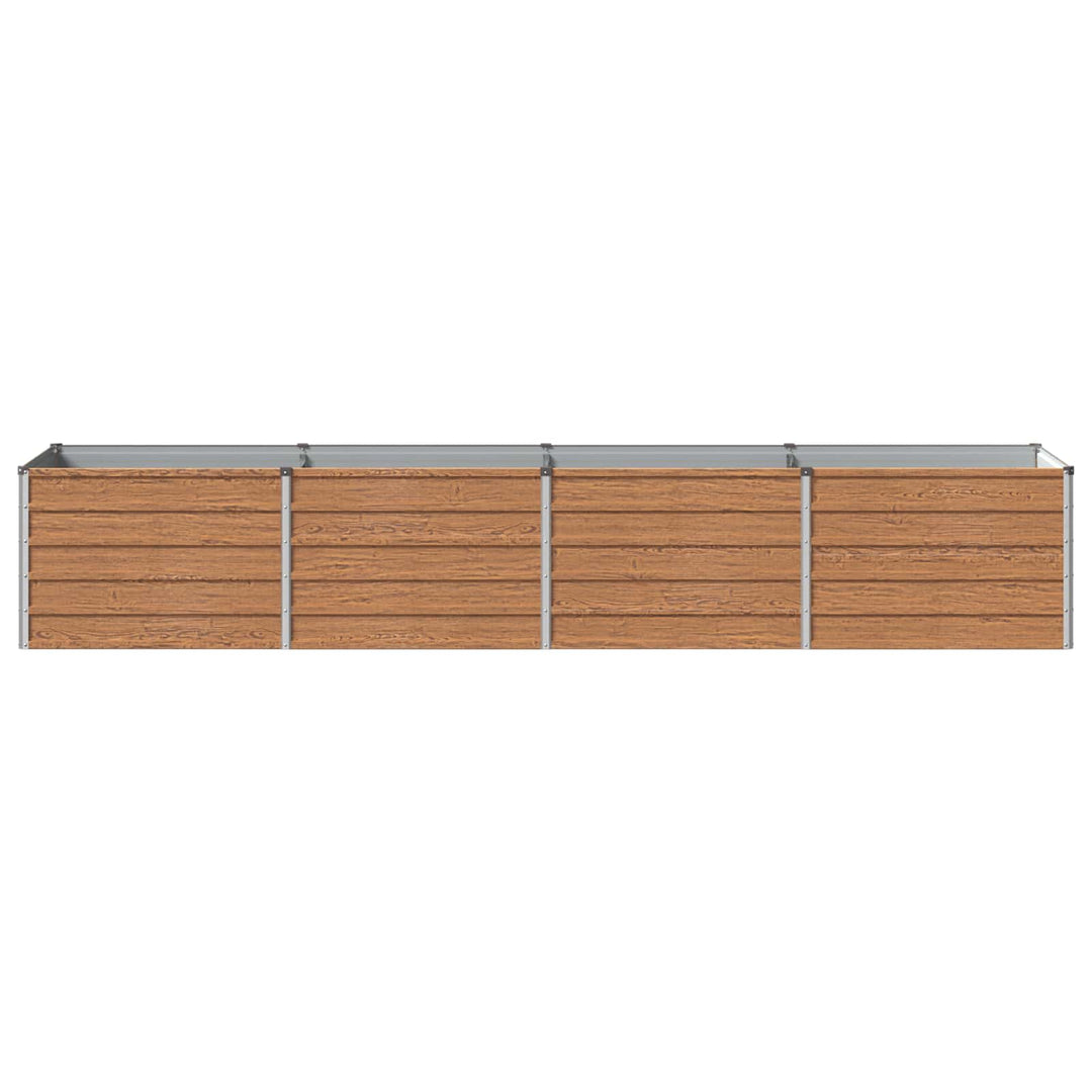 Hævet Havebed Træbrun 320 x 80 x 55 cm koldvalset stål
